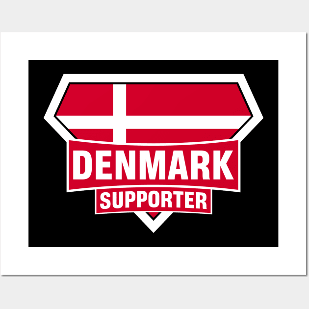 Denmark Super Flag Supporter Wall Art by ASUPERSTORE